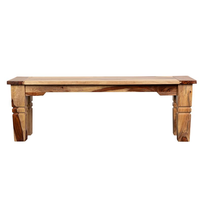 Porter Designs Taos Solid Sheesham Wood Dining Bench - Natural