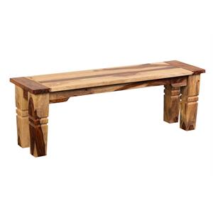 Porter Designs Taos Solid Sheesham Wood Dining Bench - Natural