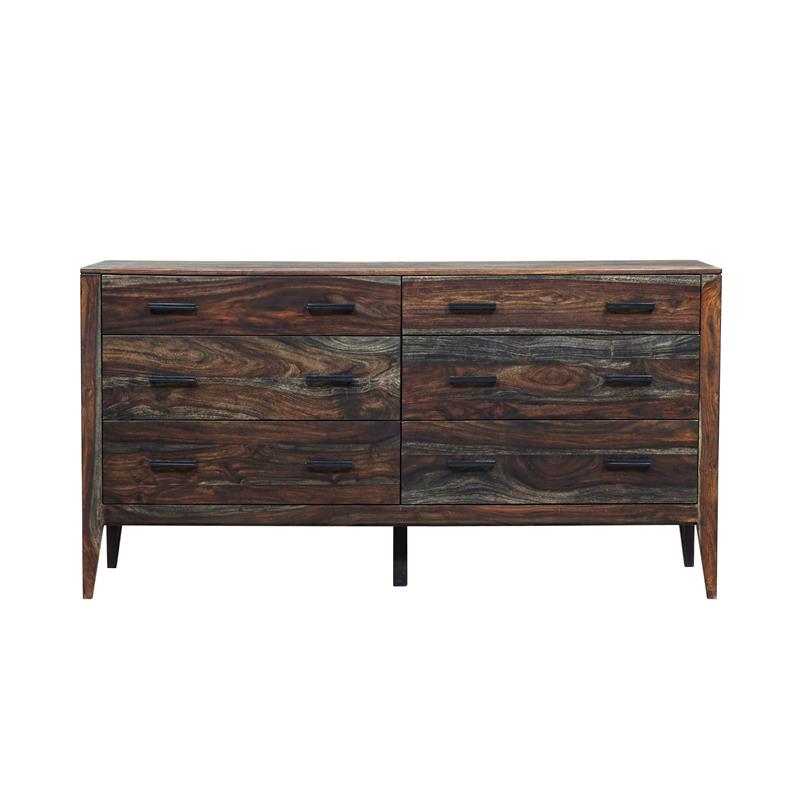 Porter Designs Fall River Solid Sheesham Wood Dresser - Brown.