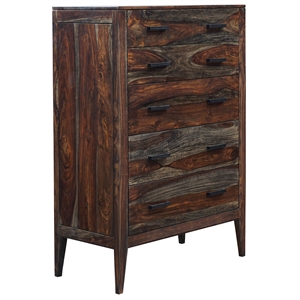 porter designs fall river solid sheesham wood chest - brown