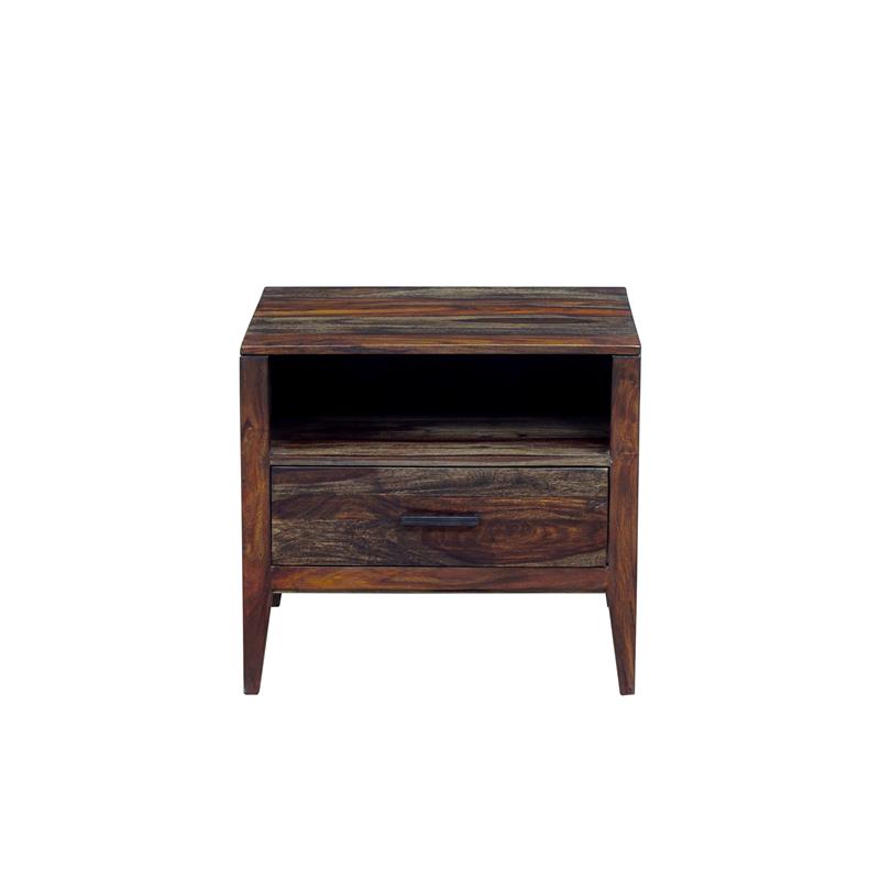 Porter Designs Fall River Solid Sheesham Wood Nightstand - Brown.