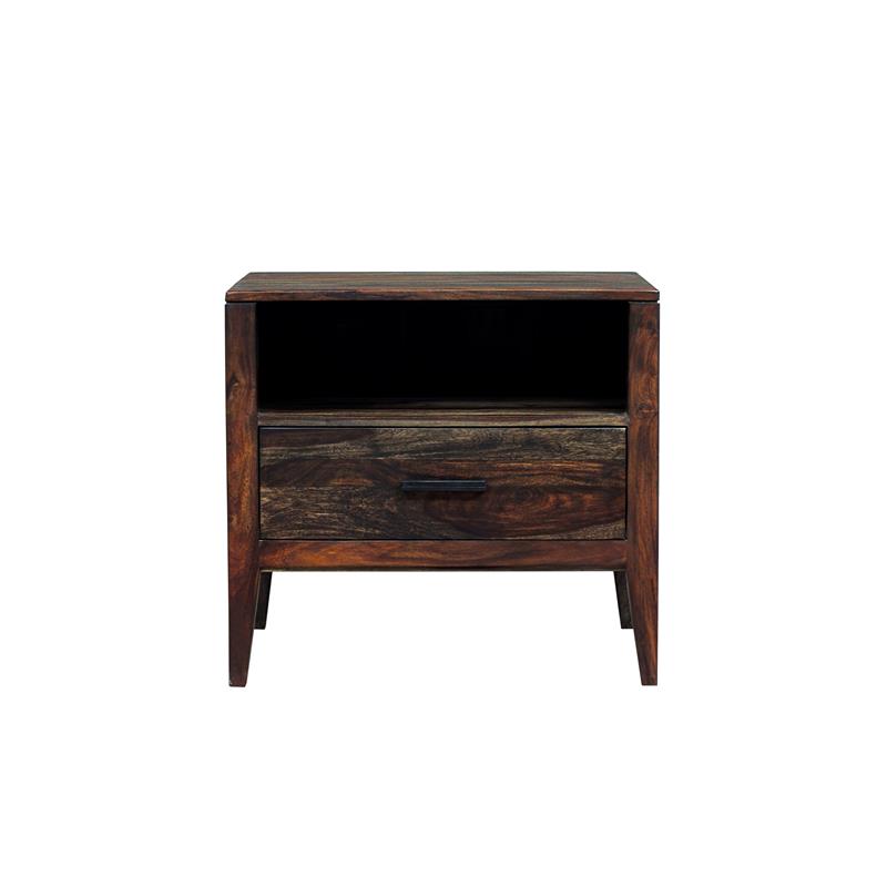Porter Designs Fall River Solid Sheesham Wood Nightstand - Brown.
