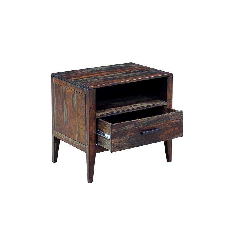 Porter Designs Fall River Solid Sheesham Wood Nightstand - Brown.