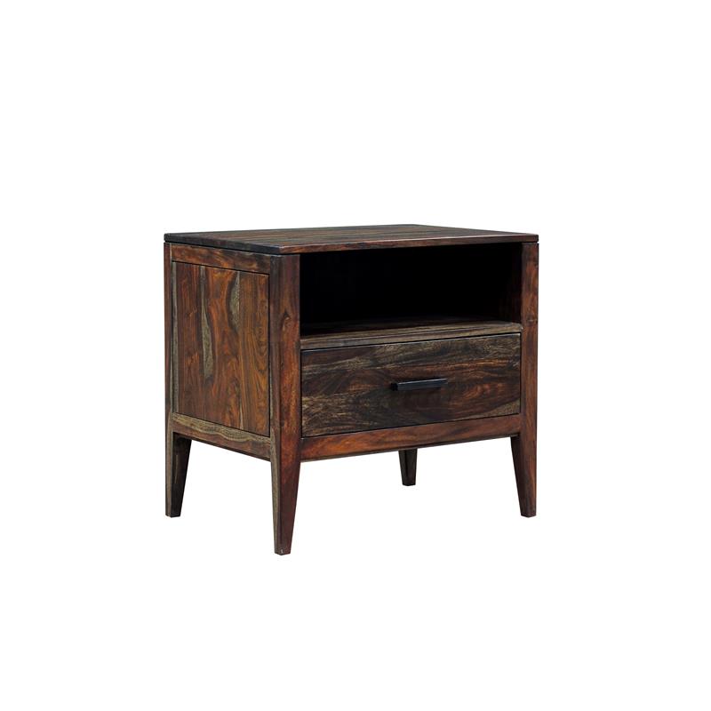 Porter Designs Fall River Solid Sheesham Wood Nightstand - Brown.