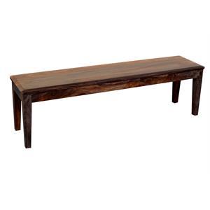 porter designs sonora solid sheesham wood dining bench - gray