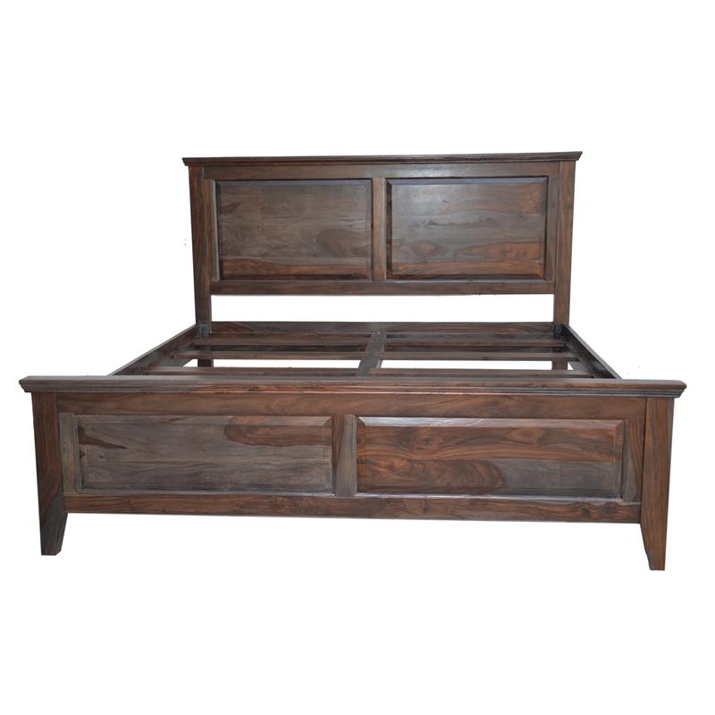 Porter Designs Sonora Solid Sheesham Wood King Bed in Gray