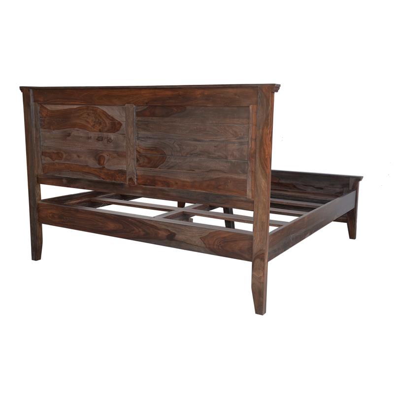 Porter Designs Sonora Solid Sheesham Wood King Bed in Gray