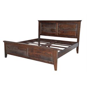 Porter Designs Sonora Solid Sheesham Wood King Bed in Gray