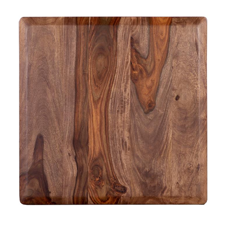 Porter Designs Sonora Solid Sheesham Wood End Table in Brown