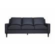 Porter Designs Lazio High Quality Leather Sofa - Black