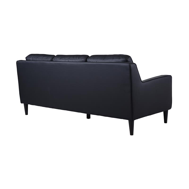 Porter Designs Lazio High Quality Leather Sofa - Black