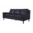 Porter Designs Lazio High Quality Leather Sofa - Black