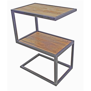 porter designs delancy solid wood z laptop table - brown