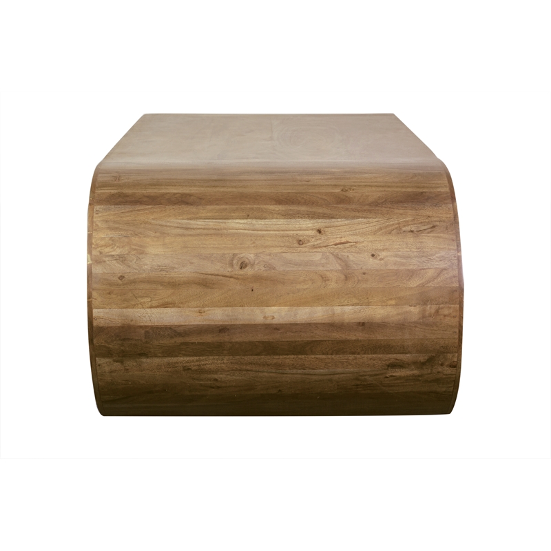 Porter Designs Ellipse Solid Acacia Wood Coffee Table - Gray