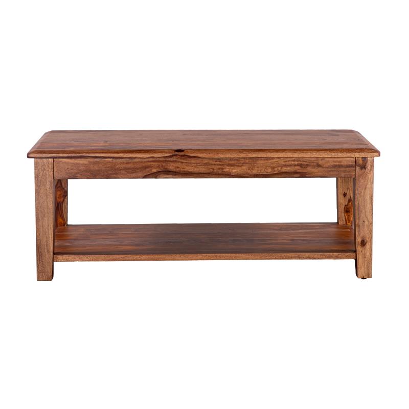 Porter Designs Sonora Solid Sheesham Wood Coffee Table in Brown