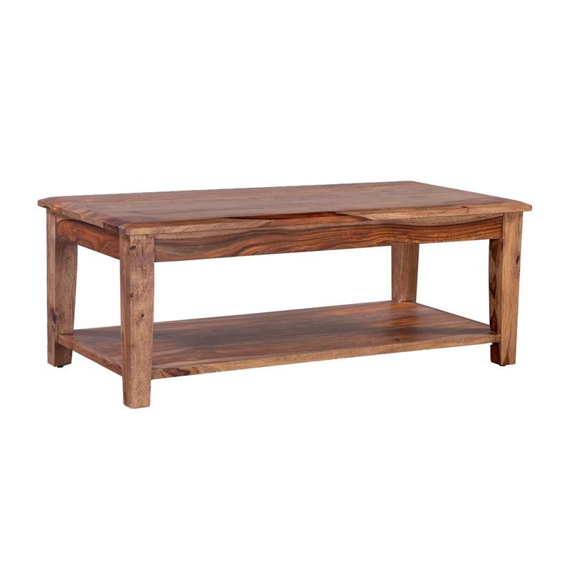 Porter Designs Sonora Solid Sheesham Wood Coffee Table in Brown
