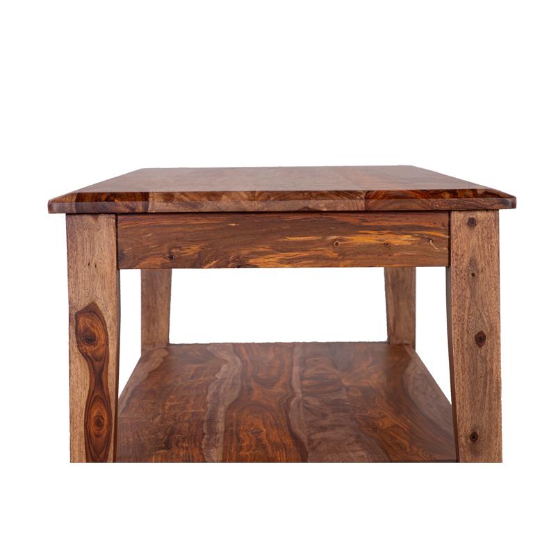 Porter Designs Sonora Solid Sheesham Wood Coffee Table in Brown