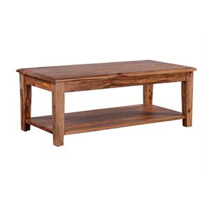 Porter Designs Sonora Solid Sheesham Wood Coffee Table in Brown