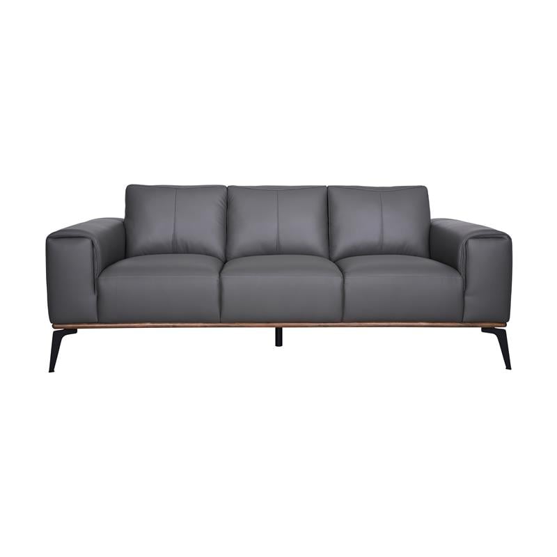 Porter Designs Pietro Top Grain Leather Sofa - Gray