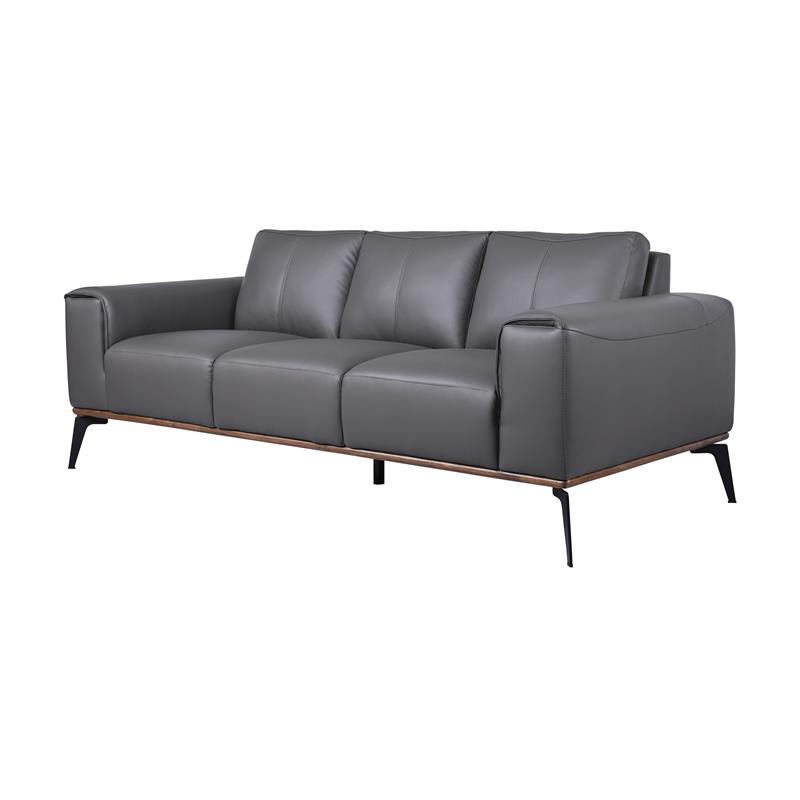 Porter Designs Pietro Top Grain Leather Sofa - Gray
