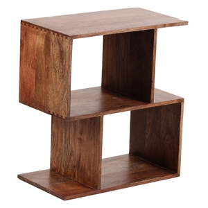 porter designs portola solid acacia wood bookcase - brown