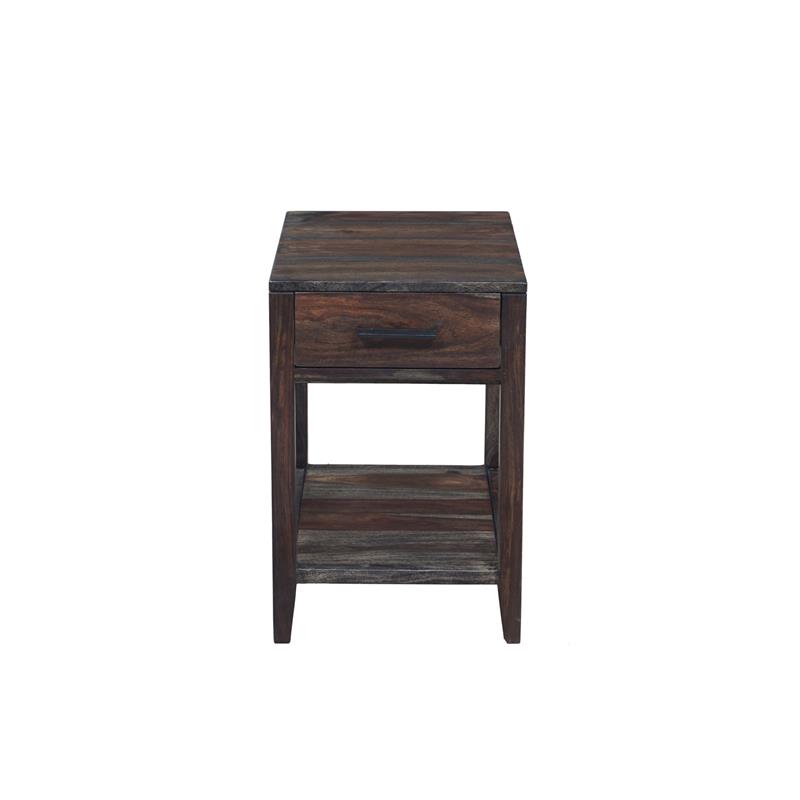 Porter Designs Fall River Solid Sheesham Wood End Table - Natural