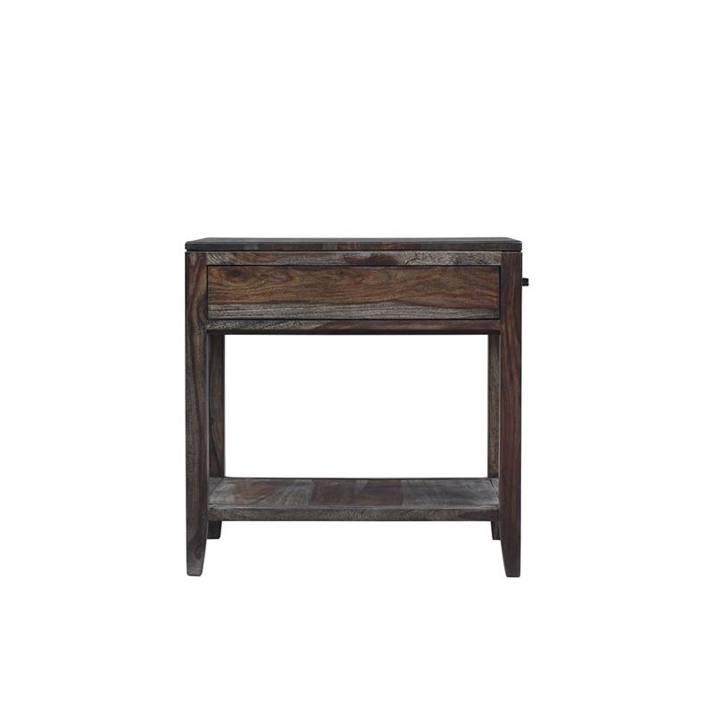 Porter Designs Fall River Solid Sheesham Wood End Table - Natural