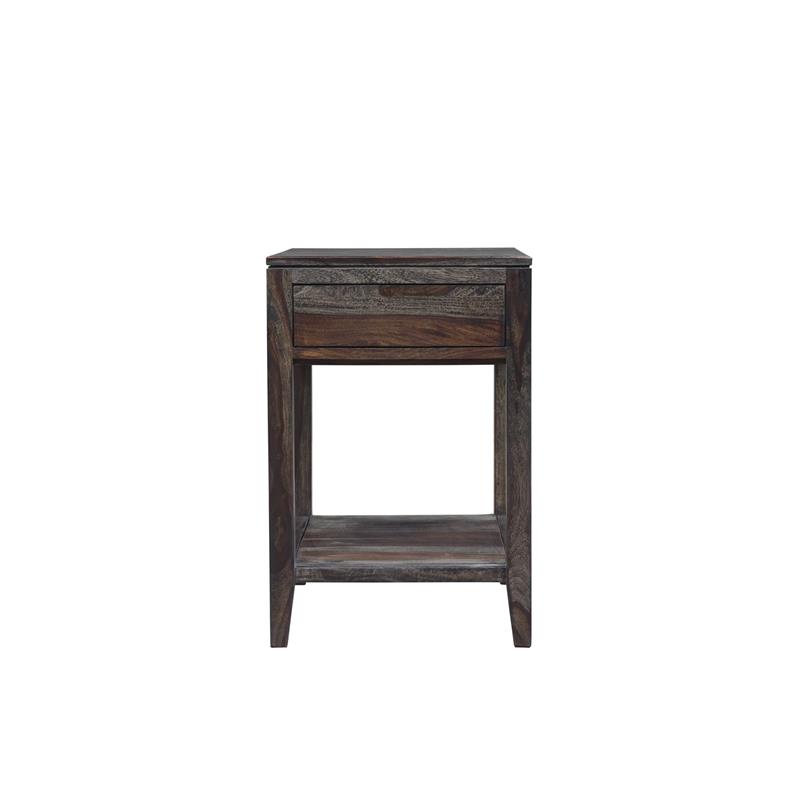 Porter Designs Fall River Solid Sheesham Wood End Table - Natural