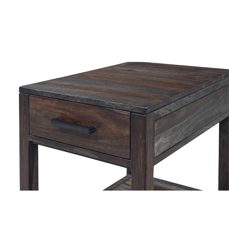 Porter Designs Fall River Solid Sheesham Wood End Table - Natural