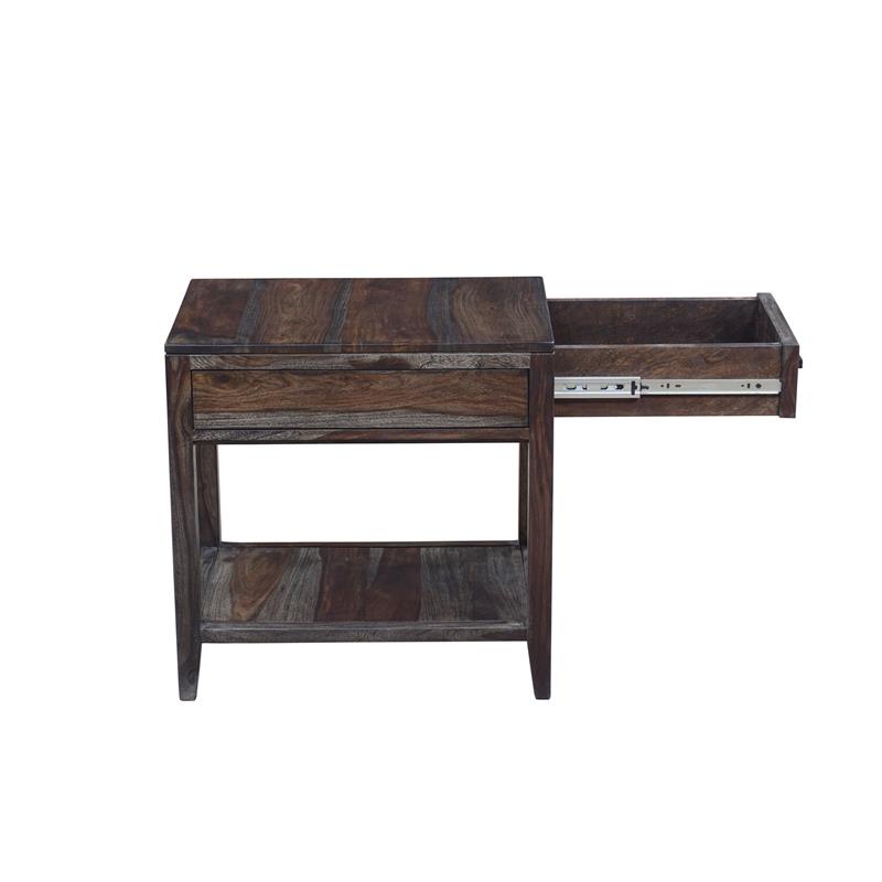 Porter Designs Fall River Solid Sheesham Wood End Table - Natural