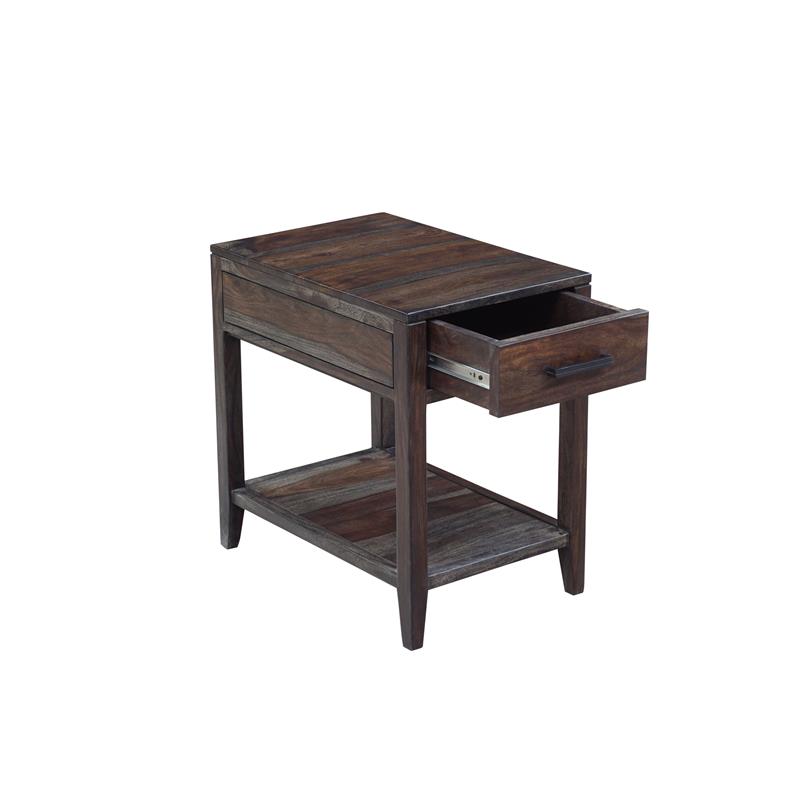 Porter Designs Fall River Solid Sheesham Wood End Table - Natural