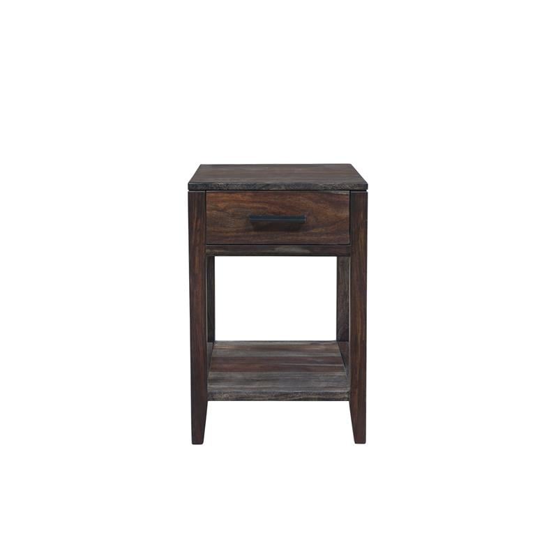 Porter Designs Fall River Solid Sheesham Wood End Table - Natural
