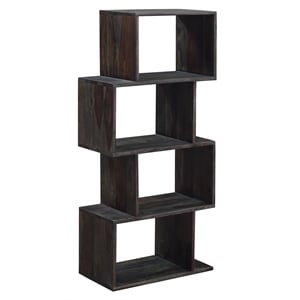 Porter Designs Fall River Solid Sheesham Wood Bookcase - Walnut