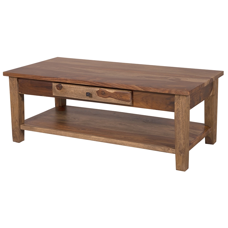 Porter Designs Taos Solid Sheesham Wood Coffee Table - Brown ...