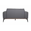 Porter Designs Pietro Top Grain Leather Loveseat - Gray