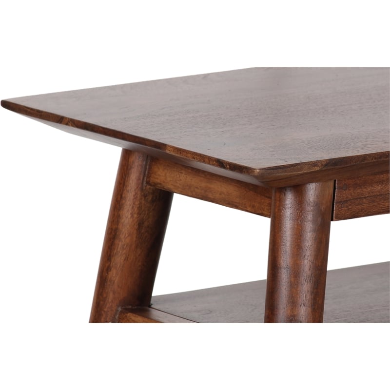 Porter Designs Portola Solid Acacia Wood End Table - Brown