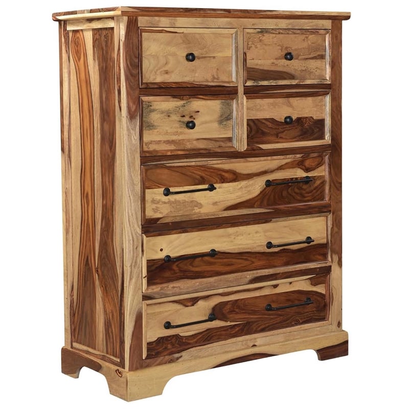 Porter Designs Crossroads Solid Sheesham Wood Chest - Natural