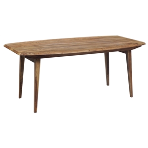 porter designs fusion solid sheesham wood dining table - natural