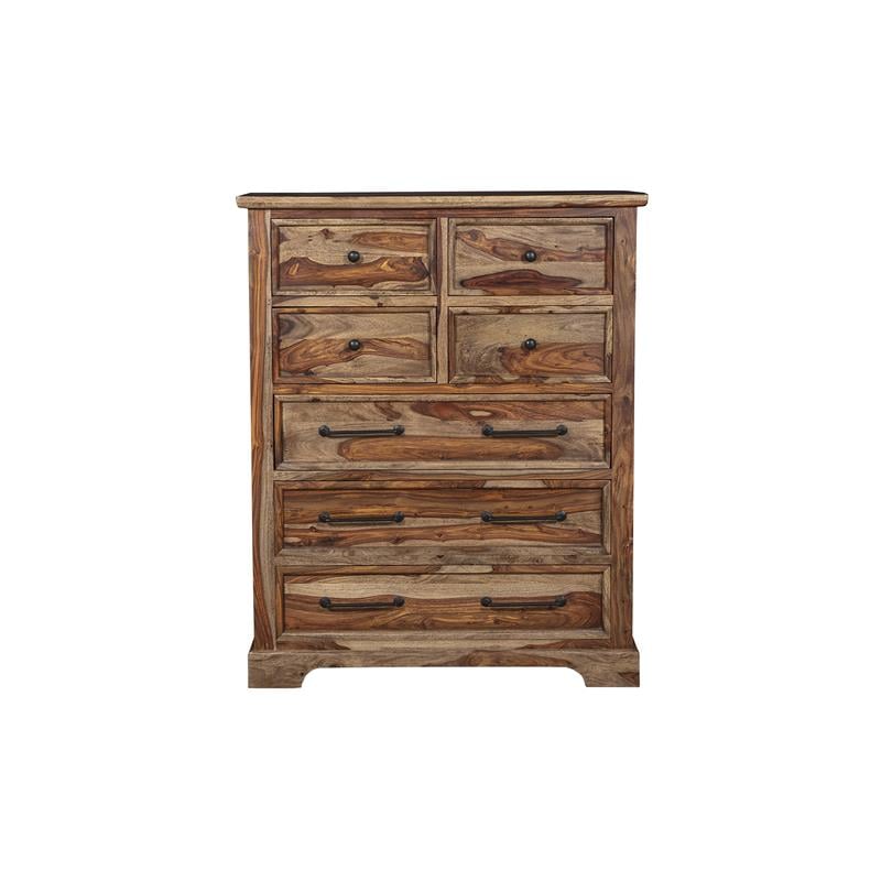 Porter Designs Crossroads Solid Sheesham Wood Chest - Brown