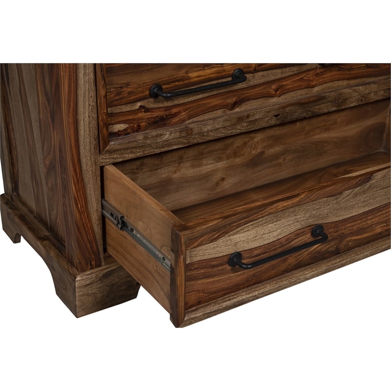 Porter Designs Crossroads Solid Sheesham Wood Chest - Brown
