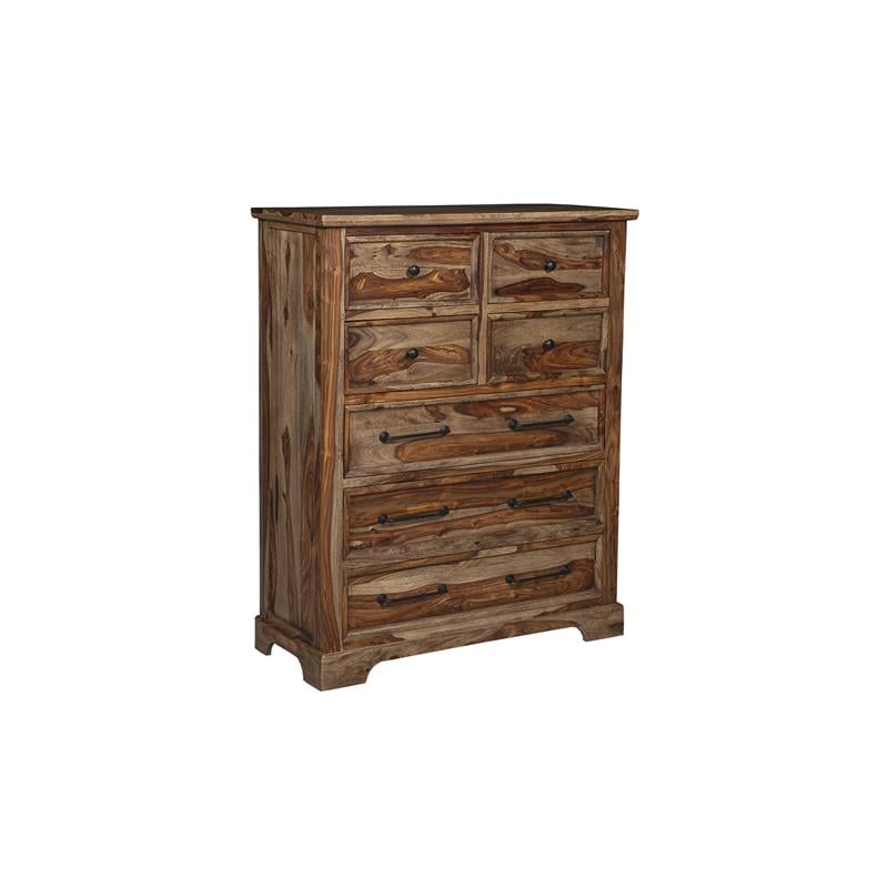 Porter Designs Crossroads Solid Sheesham Wood Chest - Brown
