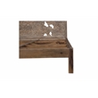 Porter Designs Dhalia Solid Wood Hand Carved Motif Queen Bed in Tan