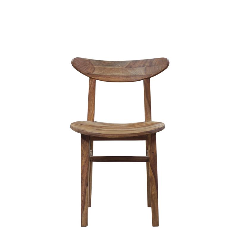 Porter Designs Fusion Solid Sheesham Wood Dining Chair in Natural (Set of 2)