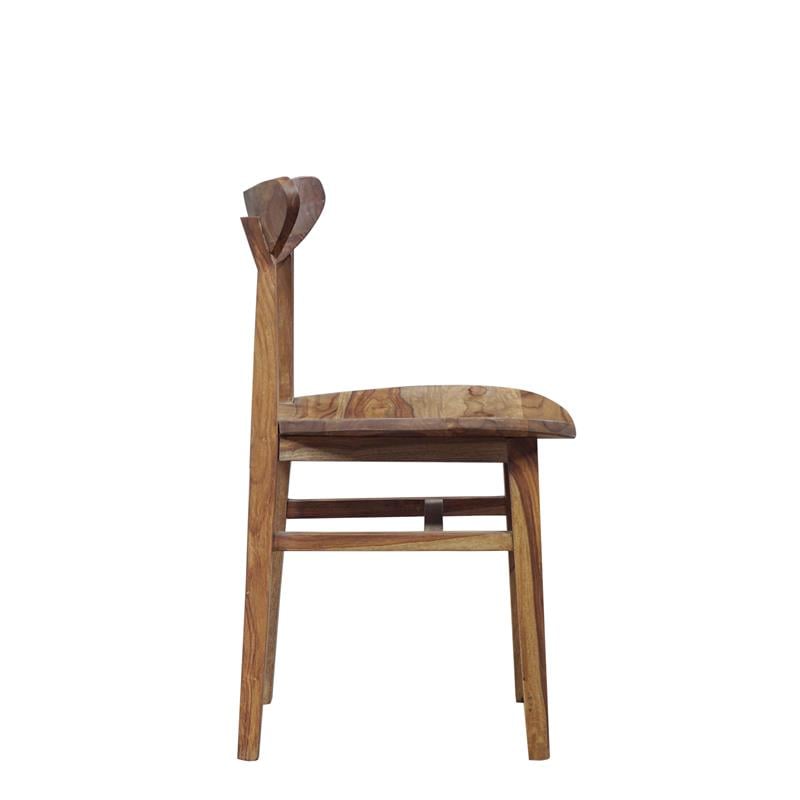 Porter Designs Fusion Solid Sheesham Wood Dining Chair in Natural (Set of 2)