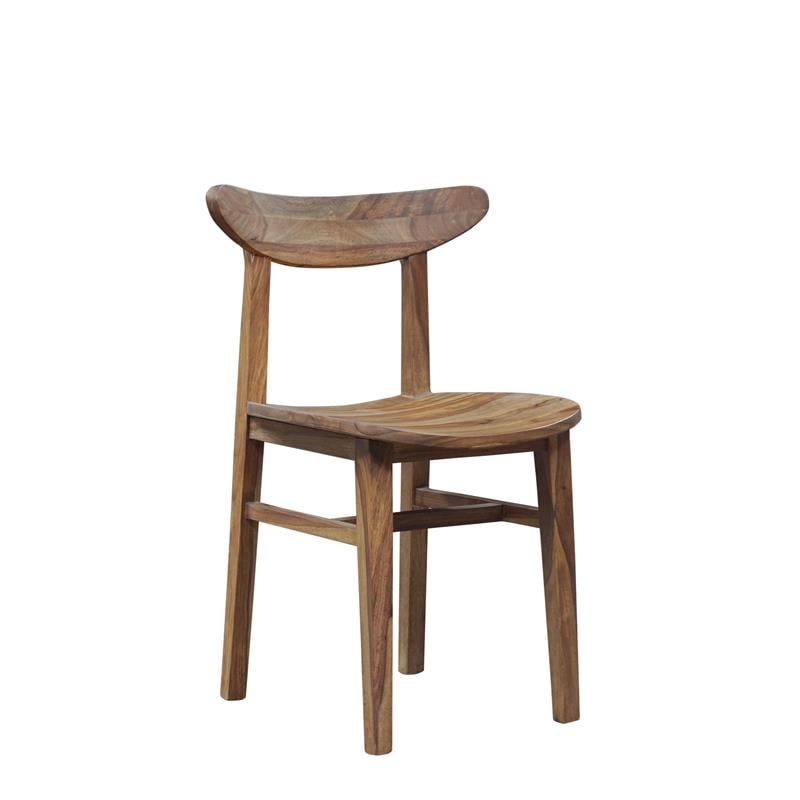 Porter Designs Fusion Solid Sheesham Wood Dining Chair in Natural (Set of 2)