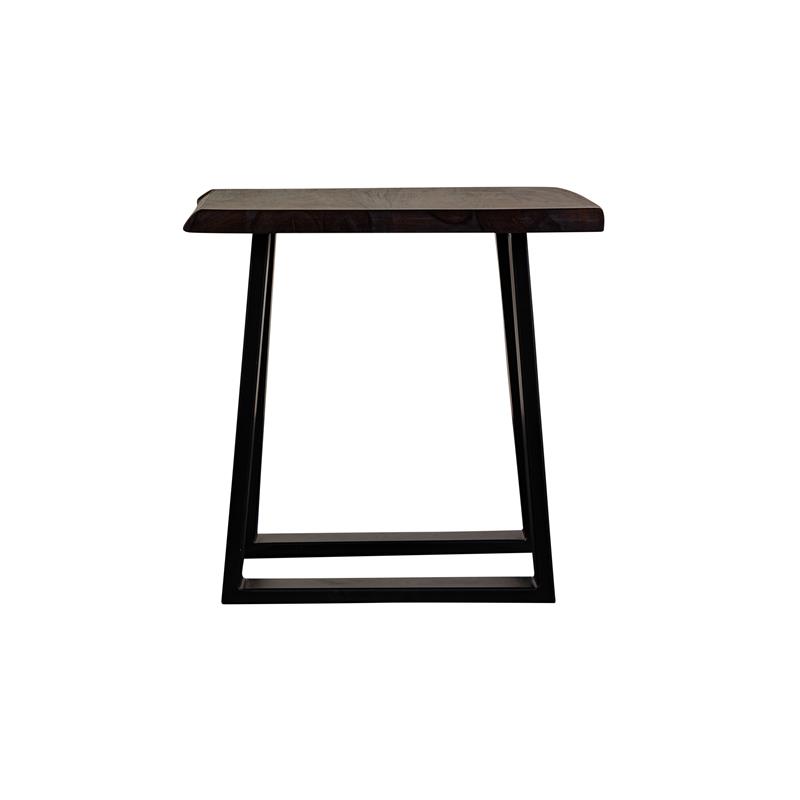 Porter Designs Manzanita Solid Sheesham Wood End Table - Gray