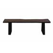Porter Designs Manzanita Solid Sheesham Wood Dining Bench - Gray