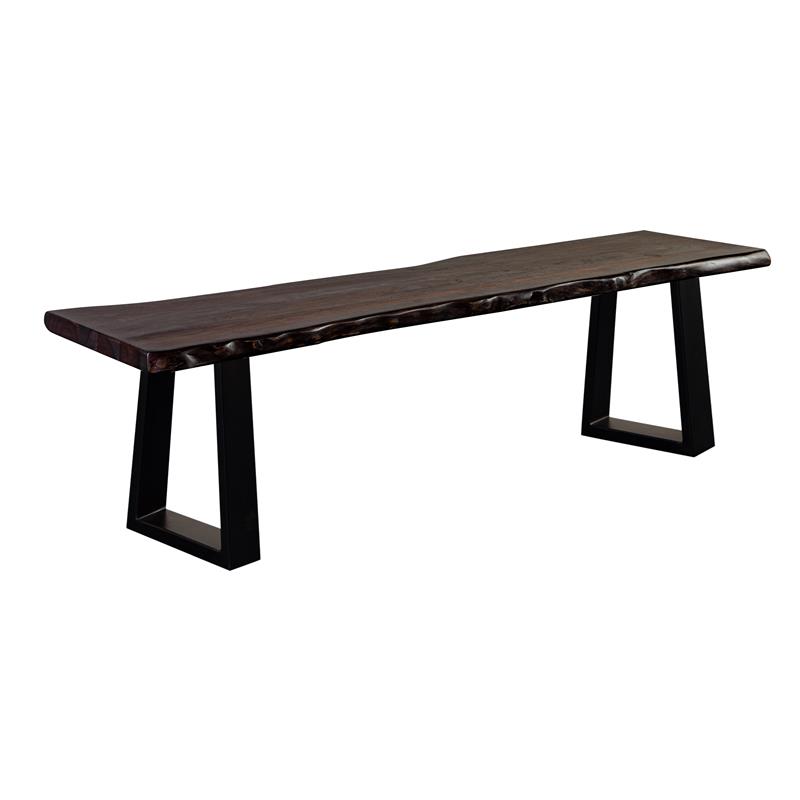 Porter Designs Manzanita Solid Sheesham Wood Dining Bench - Gray