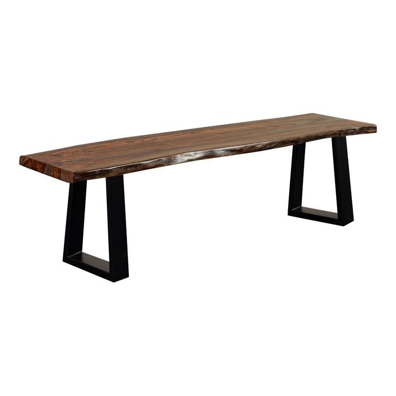 Porter Designs Manzanita Solid Sheesham Wood Dining Bench - Brown
