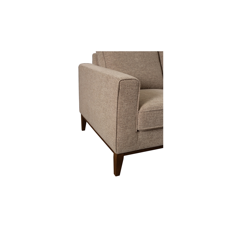 Sitswell Annie Wood Trim Loveseat - Cream